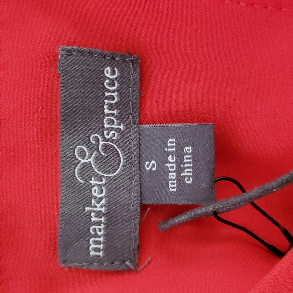 Market and Spruce dress. Coral Red in color size S - Picture 6 of 6